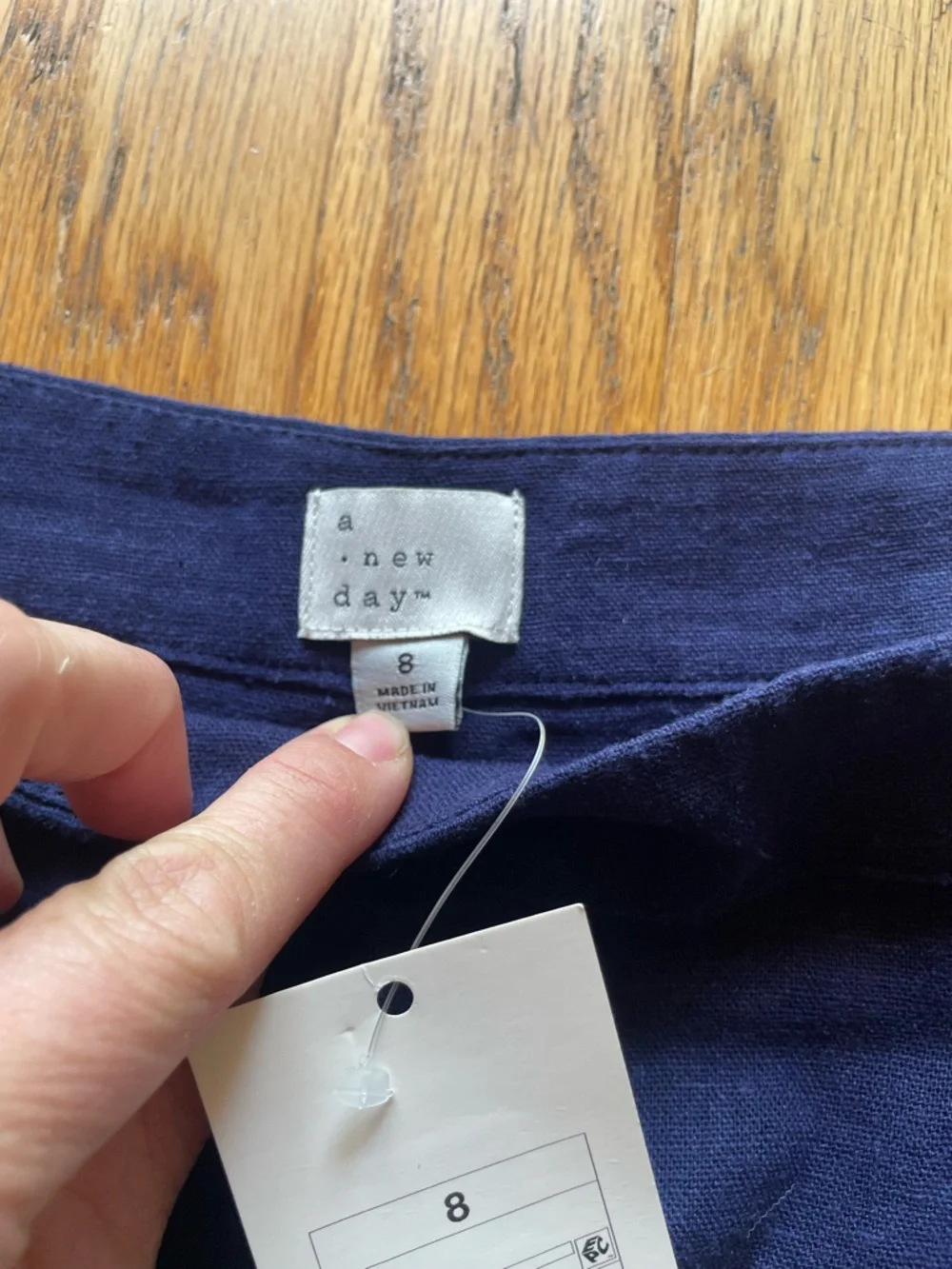 NWT Target A New Day Linen/nylon Blend High rise navy skort - Picture 5 of 13
